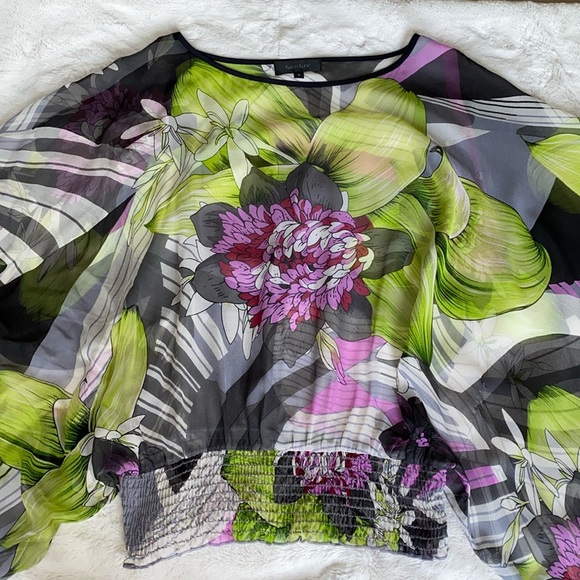 Silk print top - Picture 3 of 6